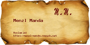 Menzl Manda névjegykártya